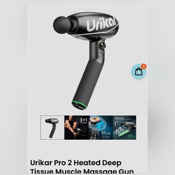 PRO MASSAGE GUN Urikar Pro 2 Heated Deep issue Muscle with Rotating Handle - Picture 14 of 16